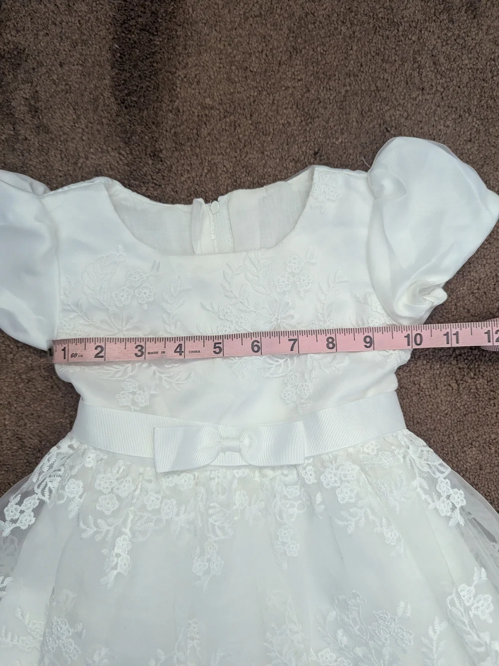 Toddler White Lace Baptism Dress